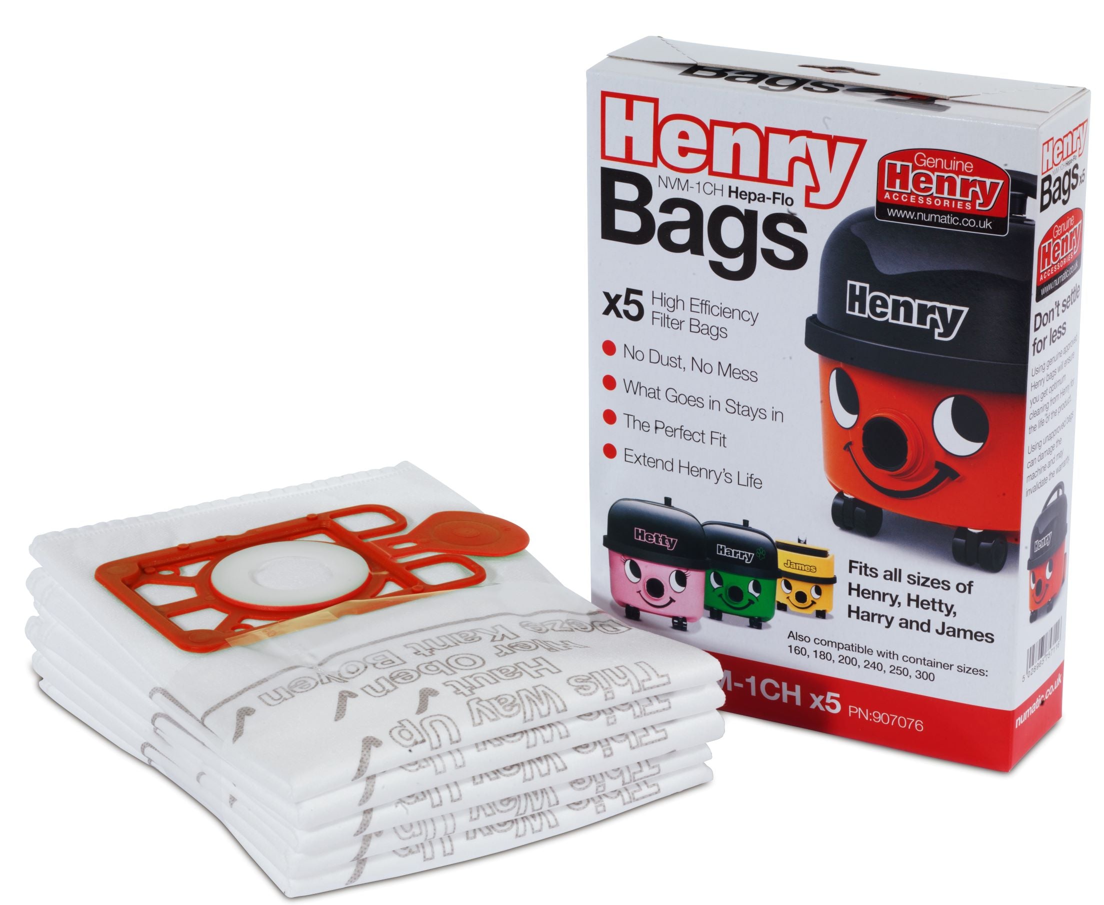 Henry HepaFlo Filter Bags 5-pack